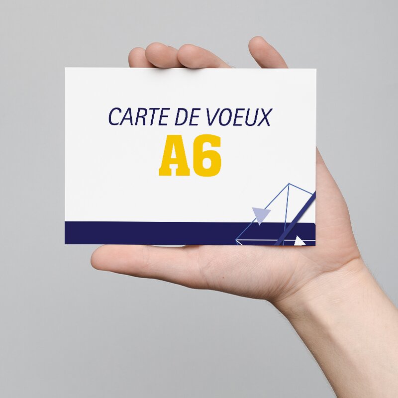 Carte de vœux pliée A6 fermé, impression délais express