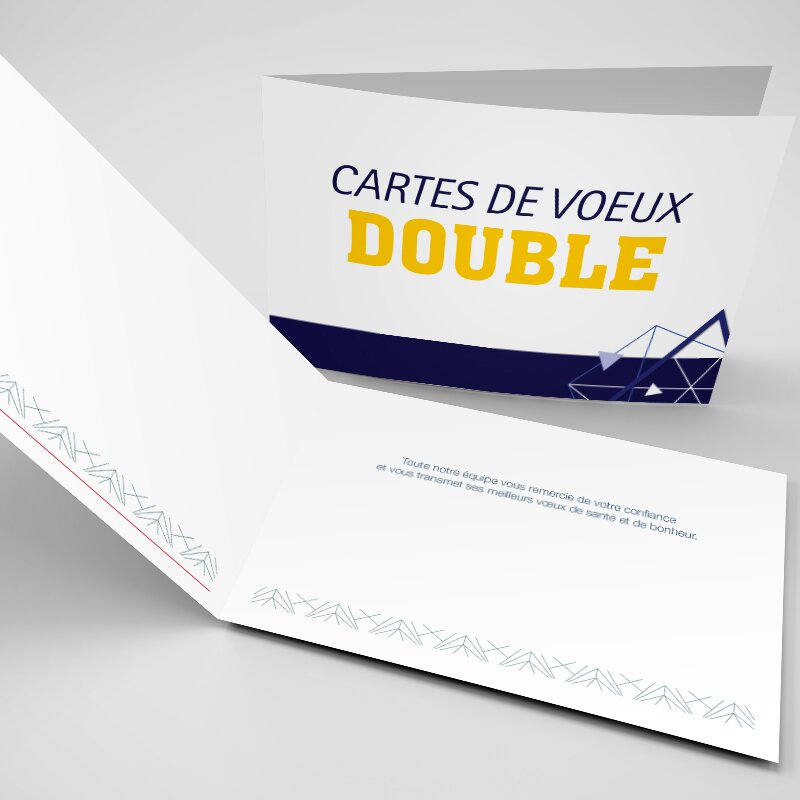 Impression carte de voeux double personnalisable