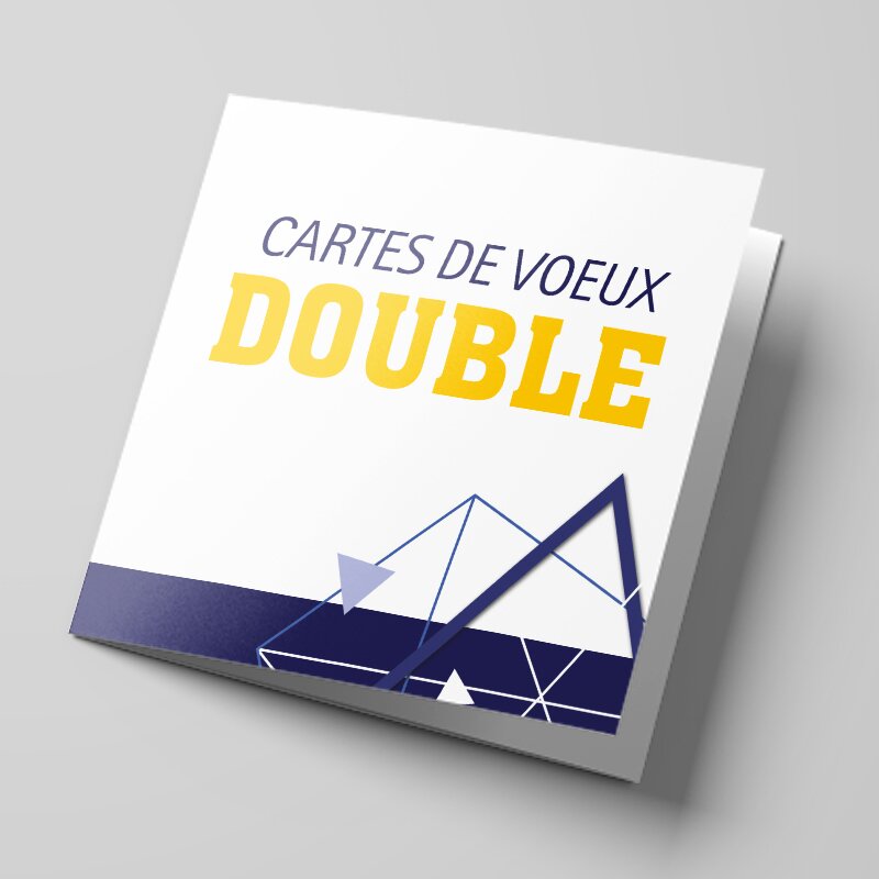 Impression carte de voeux doubles dorure miniature 1